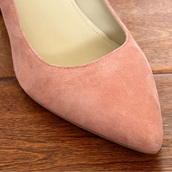 MARC FISHER Claire Light Blush Pink Suede Pointed Toe Pump Genuine Leather 9.5M - Picture 5 of 8